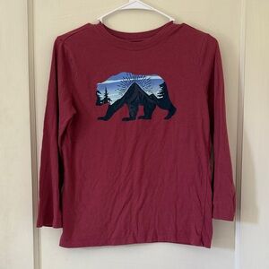 OshKosh B'gosh Maroon Bear Graphic Long Sleeve Boys 10-12